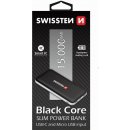 Swissten BLACK CORE SLIM POWER BANK 15000 mAh USB-C INPUT