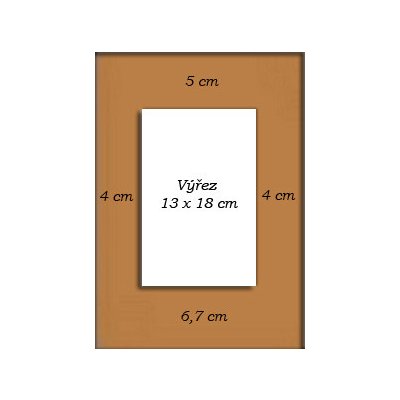 Okrová tm. Pasparta A4 na výšku – Zboží Živě