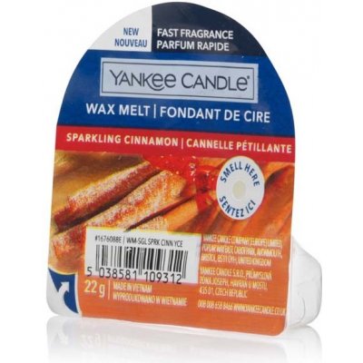 Yankee Candle Splarkling Cinnamon vonný vosk do aromalampy 22 g – Zboží Mobilmania