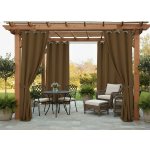 MyBestHome Venkovní zahradní závěs s kroužky MONTANA 155x220 cm cappuccino – Sleviste.cz