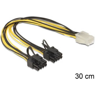 Delock 83433 PCI Express napájecí kabel 6 pin samice > 2 x 8 pin samec