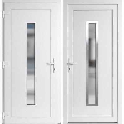 OknaDvereNaMiru.cz Vchodové dveře INOX Hana Bílá / Bílá 90 x 220 cm – Hledejceny.cz