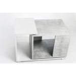 Diversa stolek Duo 90 x 45 x 50 cm/60 x 45 šedo-bílý – Sleviste.cz