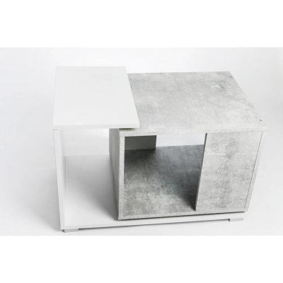 Diversa stolek Duo 80 x 50 x 50 cm/50 x 50 šedo-bílý