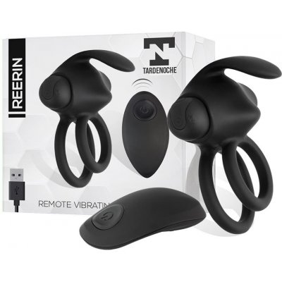 Tardenoche Reerin Dual Silicone Vibrating Ring with Remote Control Black