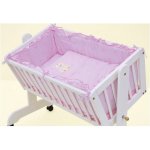 Scarlett 6-dílná sada do kolébky méďa růžová 76 x 75 cm – Zboží Dáma