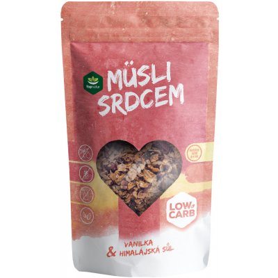 Topnatur Low Carb Müsli srdcem Vanilka&Himalájská sůl 350 g – Sleviste.cz