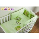 Baby Nellys 3-dílná sada mantinel s povlečením Plameňák mátový 135 x 100 cm – Zboží Dáma