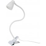 Izoxis 19455 Stolní lampička s klipem - bílá – Sleviste.cz