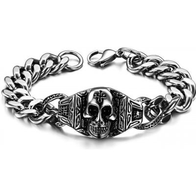 Impress Jewelry náramek z chirurgické oceli Hazard Skull 200821115205