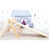 Montessori Piklerové trojúhelník set 2021 varianta: lakované hranoly, barevné příčky
