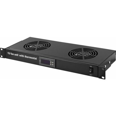 Ventilační jednotka XtendLan SFAN1U2T-B Ventilační jednotka, výška 1U, pro rozvaděče hloubky 200mm, 2x ventilátor s termostatem SFAN1U2T-B – Zboží Živě