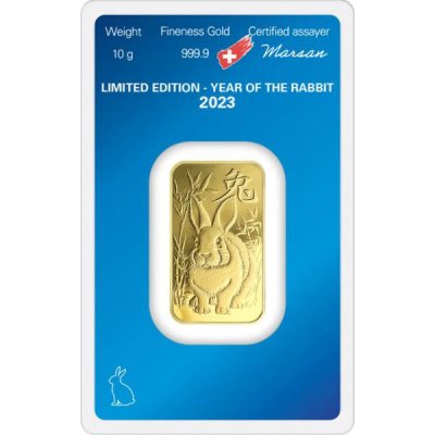 Argor-Heraeus zlatý slitek Year of The Rabbit 2023 10 g
