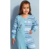 Dětské pyžamo a košilka Dětský overal károvaný modré