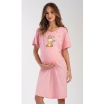 Dámská noční košile mateřská Malá žirafa světle lososová – Zboží Dáma