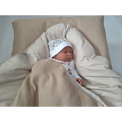 Pro útulný domov Péřová zavinovačka vaflová Béžová Sada 4v1 – Zboží Dáma