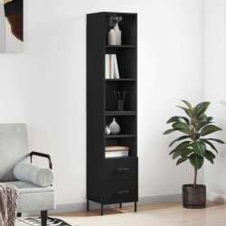 Prolenta Maison Exclusive Skříň highboard černá 34,5 x 34 x 180 cm kompozitní dřevo