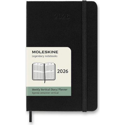 Moleskine A6 týdenní 2026 černý – Zboží Živě