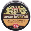 Vivaco Sun Glitter effect opalovací máslo s bio arganovým olejem SPF15 200 ml