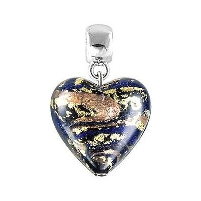 Lampglas Magický přívěsek Egyptian Heart s 24karátovým zlatem v perle S26