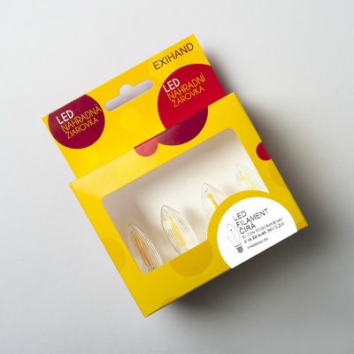 Náhradní žárovka LED Filament pro svícen, teplá bílá, 34 V / 0,2 W, E10, blistr 4 ks EXIHAND 170034.FIL – Hledejceny.cz