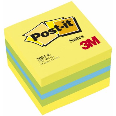 3M Samolepicí bločky Post-it minikostky - citronová / 400 lístků