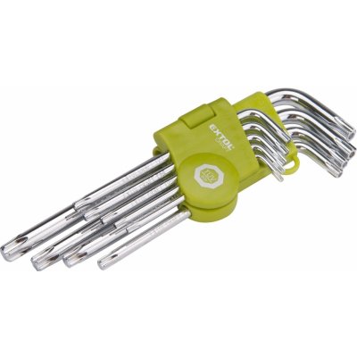 EXTOL CRAFT 66011 - L-klíče TORX, sada 9ks, T 10-50