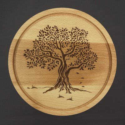 AMADEA Dřevěné servírovací prkénko - podnos strom, masivní dřevo, 30 cm – Zboží Mobilmania