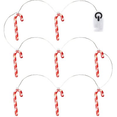 Sirius Světelná vánoční girlanda na stromeček Candy Cane 8ks | vánoční hůlka – Hledejceny.cz