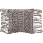 J-Line by Jolipa polštář Macrame Taupe s třásněmi 45x45 – Zboží Mobilmania