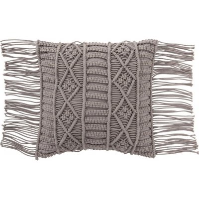 J-Line by Jolipa polštář Macrame Taupe s třásněmi 45x45 – Zboží Mobilmania