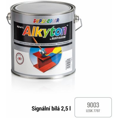 Alkyton hladký lesklý RAL 9003 signální bílá 750ml – Zboží Mobilmania