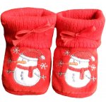 Vánoční capáčky sněhuláček červená – Sleviste.cz