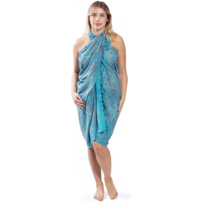 Sarong BALI BATIK oranžovo-tyrkysový – Zbozi.Blesk.cz