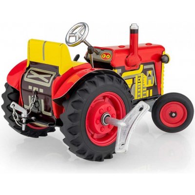 KOVAP Traktor Zetor retro model plechový Červený na klíček Kov 0395 1:25