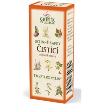 Grešík Čistící bylinné kapky Devatero bylin 50 ml