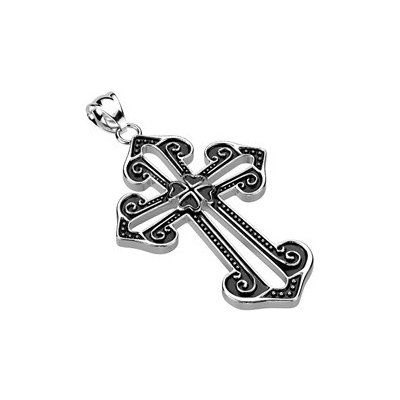 Šperky4U Ocelový přívěšek kříž OPP1801 – Sleviste.cz