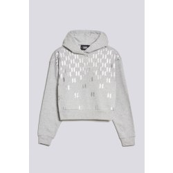 Karl Lagerfeld mikina MONOGRAM PRINTED HOODIE šedá