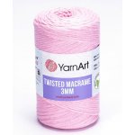 Pletací příze YarnArt TWISTED MACRAME 3mm 762 světle růžová, jednobarevná, 250g/195m – Zboží Mobilmania