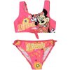 SunCity · Dětské / dívčí dvoudílné plavky Minnie Mouse s květinami - Disney Růžová