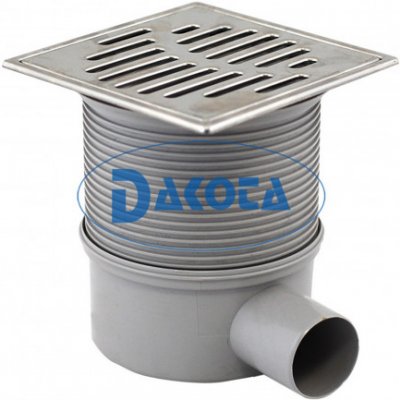 Dakota Vpusť boční teleskopická nerez/PP 115 115 x 115 mm – Sleviste.cz