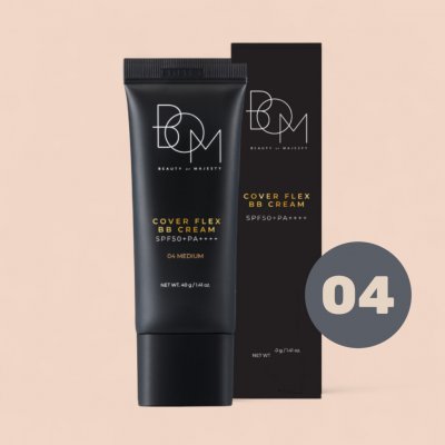 B.O.M. B.O.M - Cover Flex BB Cream SPF50+PA++++ 04 medium Krycí BB krém SPF 50+ PA++++ - 40 g – Hledejceny.cz