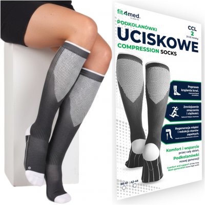 Fit4Med Kompresní podkolenky šedé – Hledejceny.cz