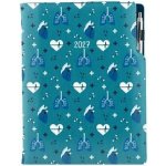 Design A4 týdenní 2027 tyrkysová – Zboží Živě