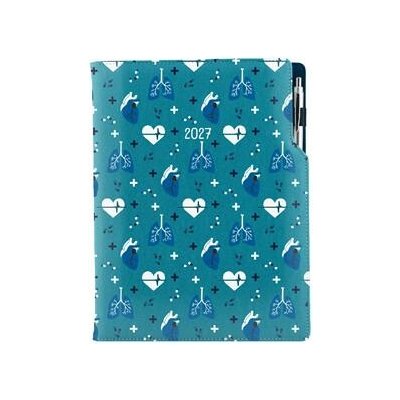 Design A4 týdenní 2027 tyrkysová – Zboží Živě