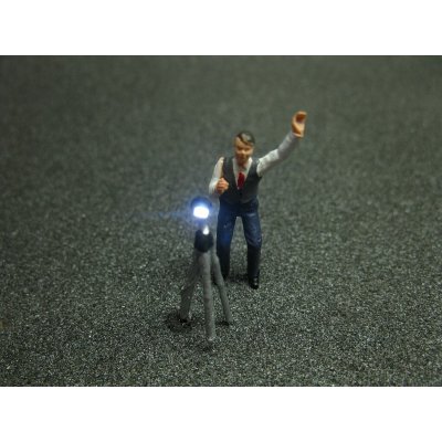 Modellbau Schönwitz Fotograf s LED bleskem H0 muž se stativem Schönwitz 50228 – Zboží Dáma