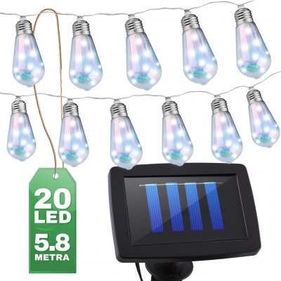 Garden Line Solární LED světelný řetěz Felisi 5,8 m studená bílá – Hledejceny.cz