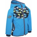 Unuo dětská softshellová bunda s fleecem UNUO autíčka tyrkysová NEW softshell jacket printed