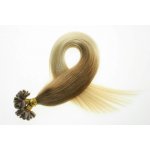 Vlasy-keratin OMBRE 50pramenů,HNĚDÁ/BLOND 12/613,50cm – Zboží Mobilmania