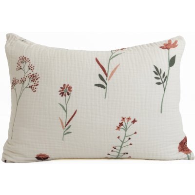 MKLuzkoviny.cz Mušelínový povlak béžový / vlčí máky 40 x 60 cm – Hledejceny.cz